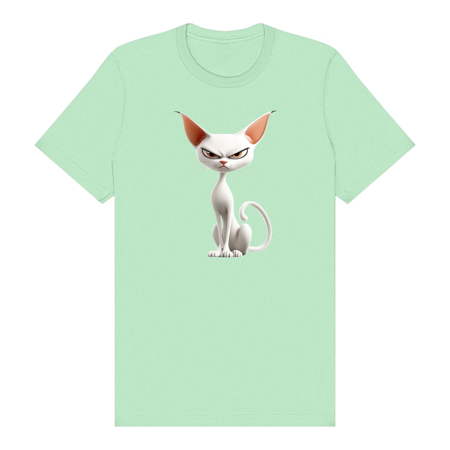 T-shirt Cat graphic 0052 - Mint