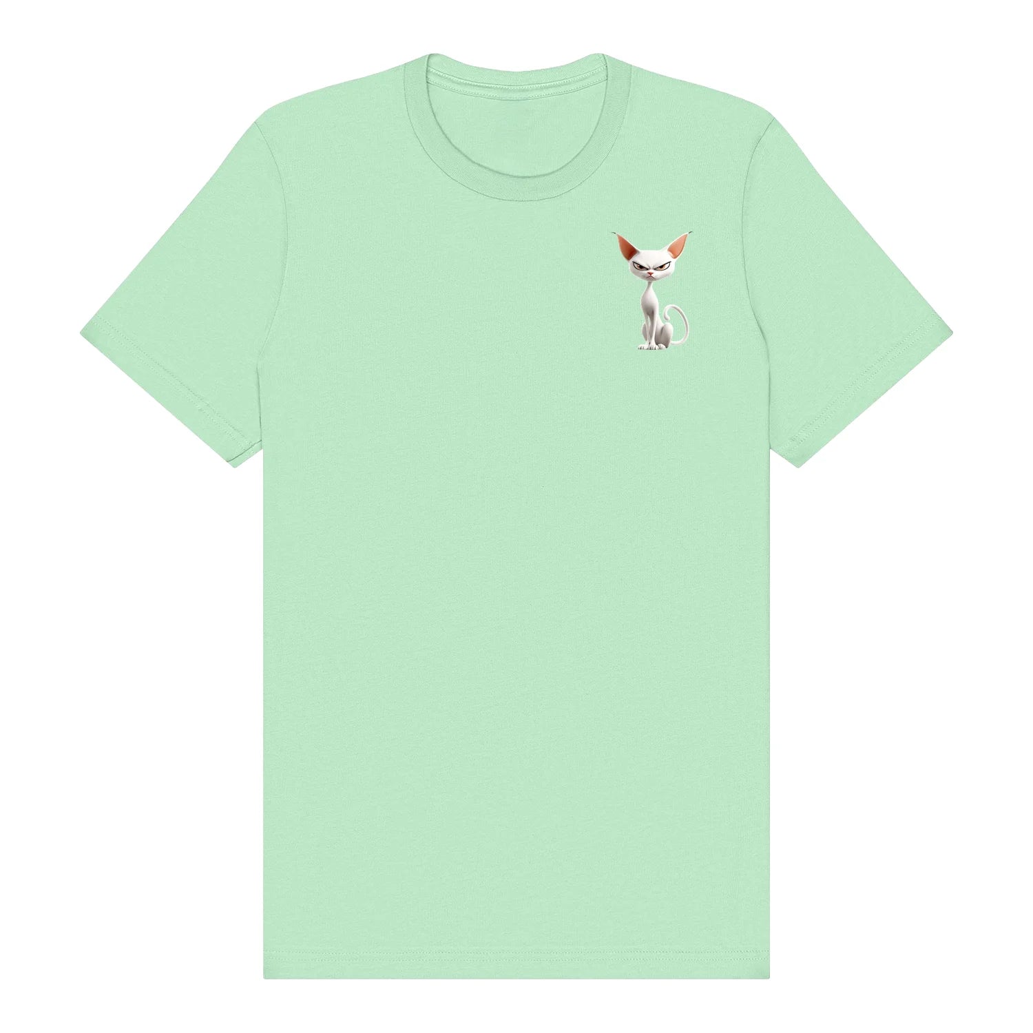 T-shirt Cat graphic 0052 - Mint
