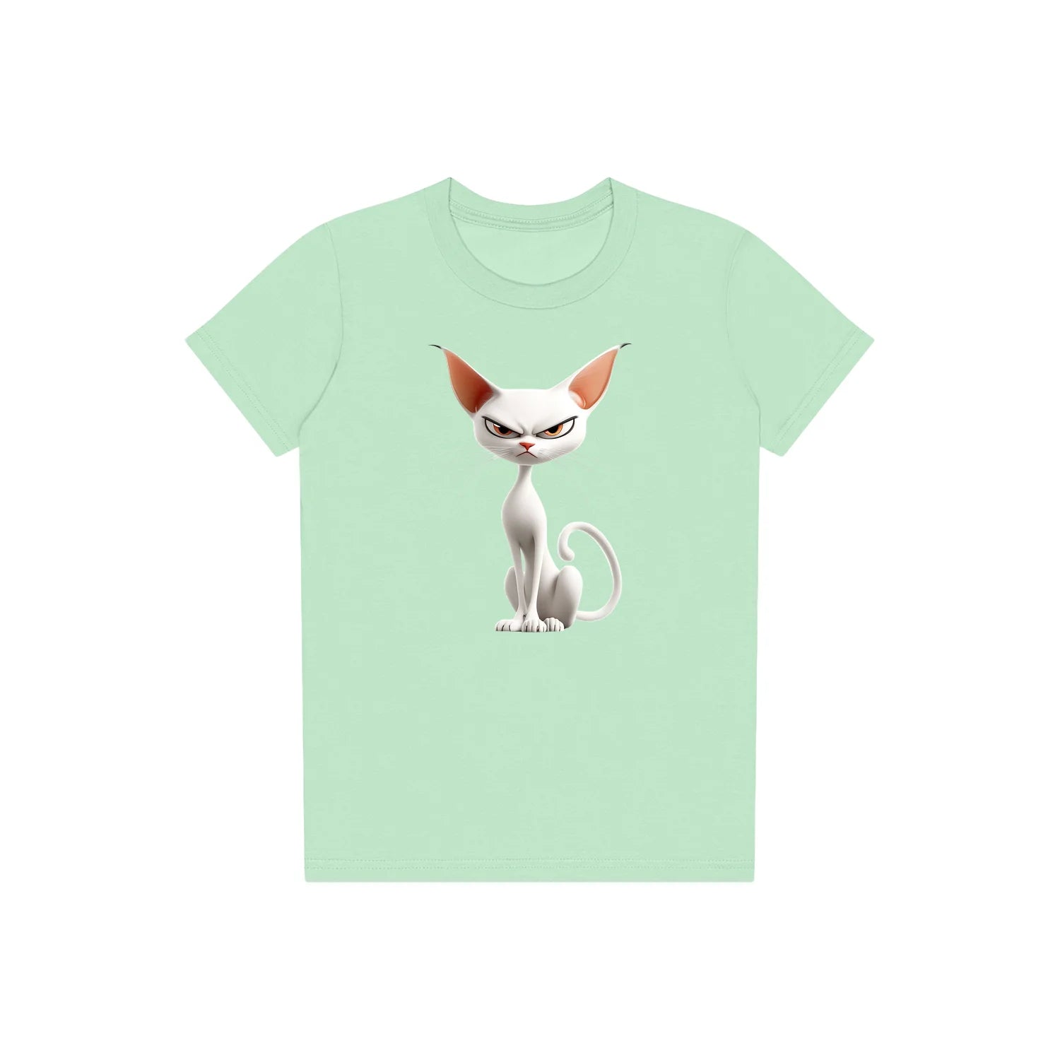 T-shirt Cat graphic 0052 - Mint