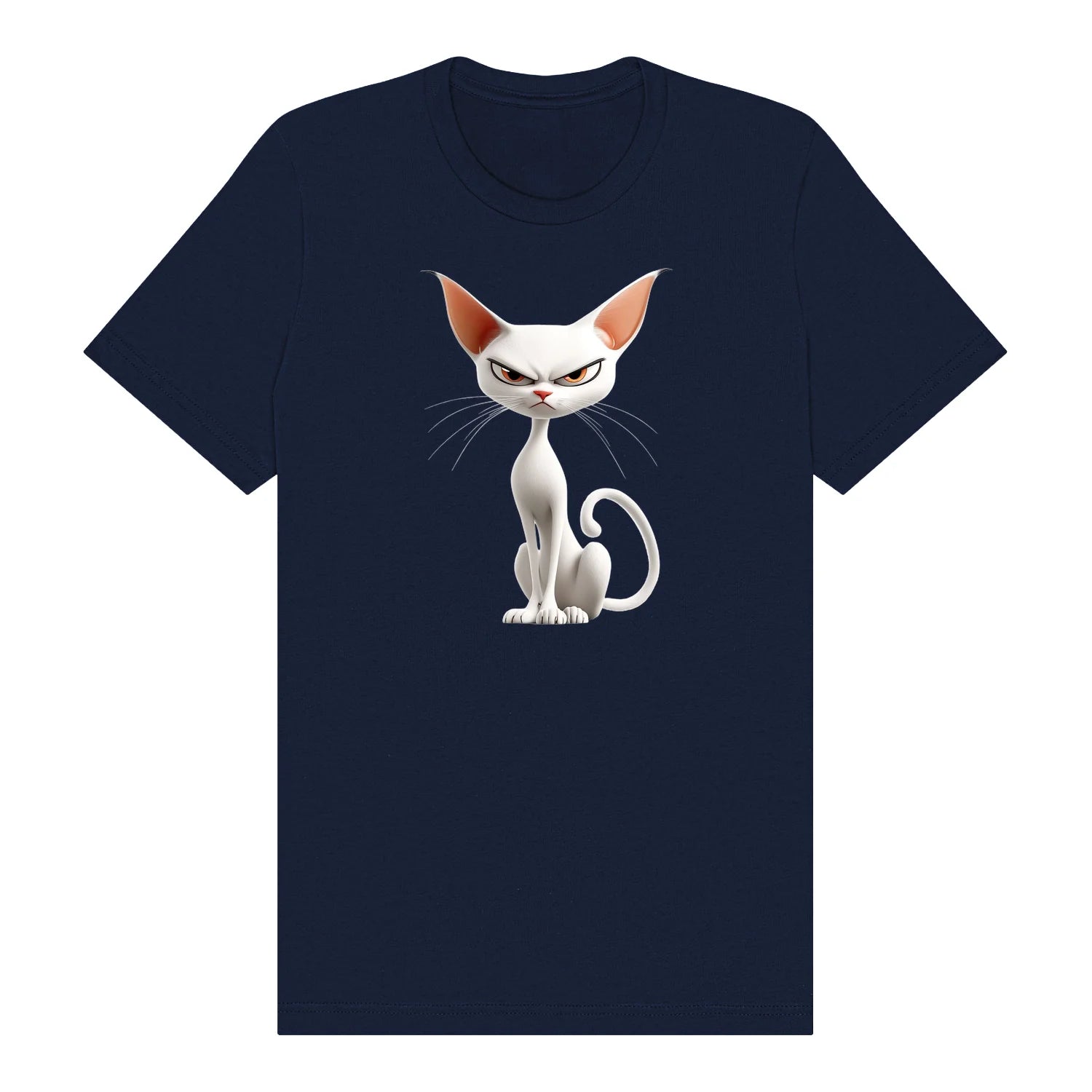 T-shirt Cat graphic 0052 - Navy