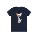 T-shirt Cat graphic 0052 - Navy