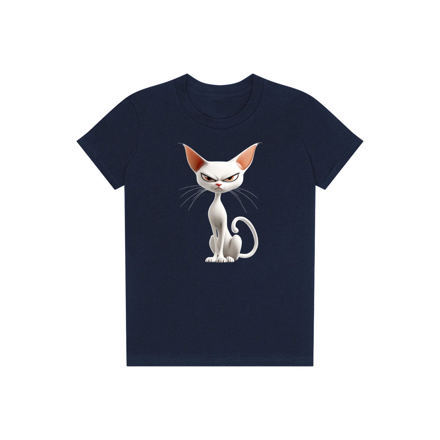 T-shirt Cat graphic 0052 - Navy
