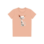 T-shirt Cat graphic 0052 - Peach