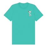 T-shirt Cat graphic 0052 - Teal