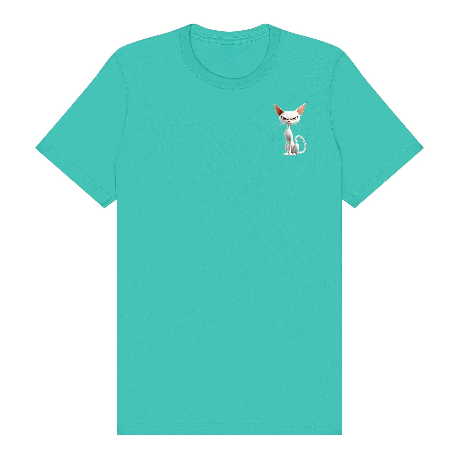 T-shirt Cat graphic 0052 - Teal