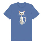 T-shirt Cat graphic 0053 - Columbia Blue