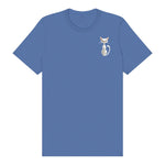 T-shirt Cat graphic 0053 - Columbia Blue