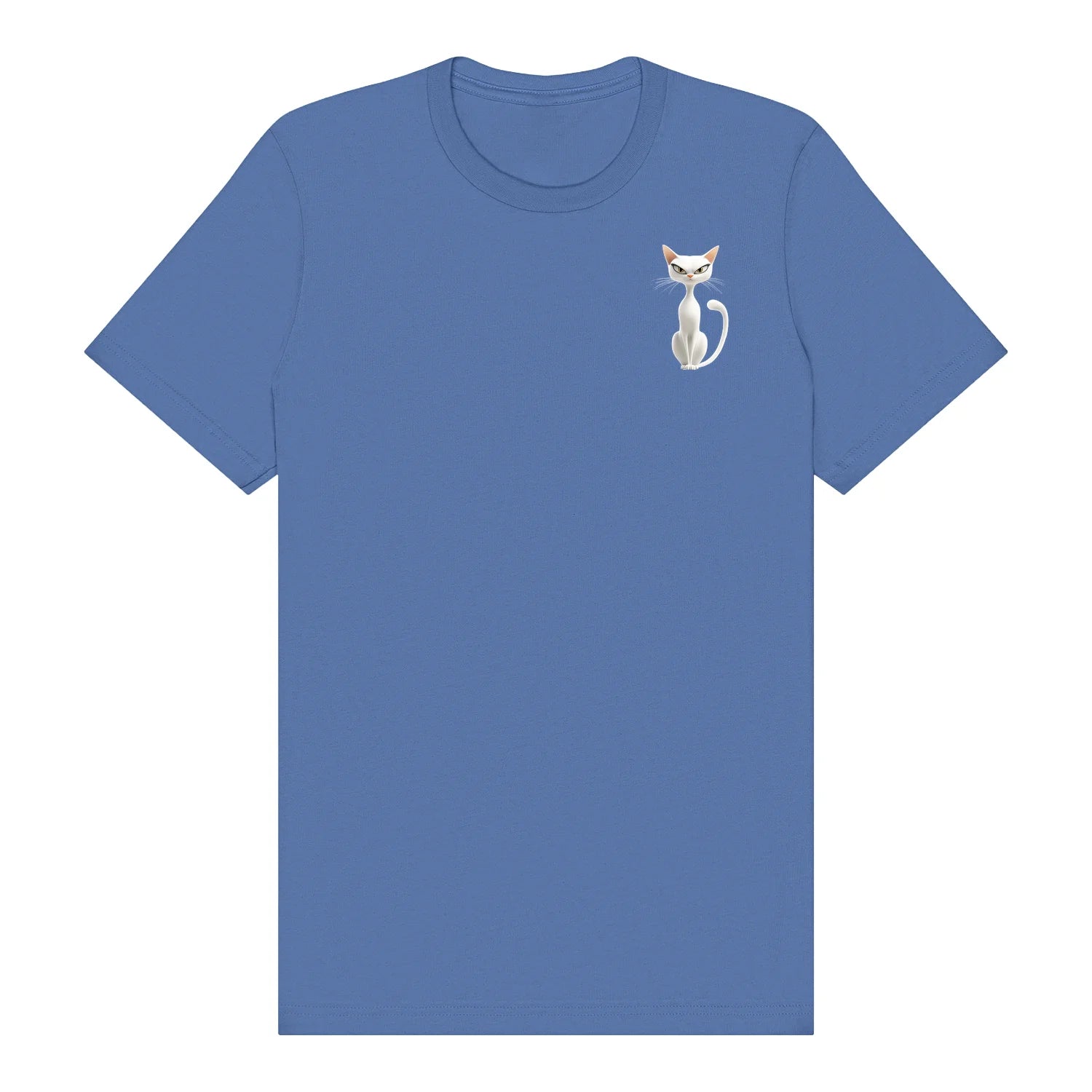 T-shirt Cat graphic 0053 - Columbia Blue