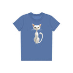 T-shirt Cat graphic 0053 - Columbia Blue