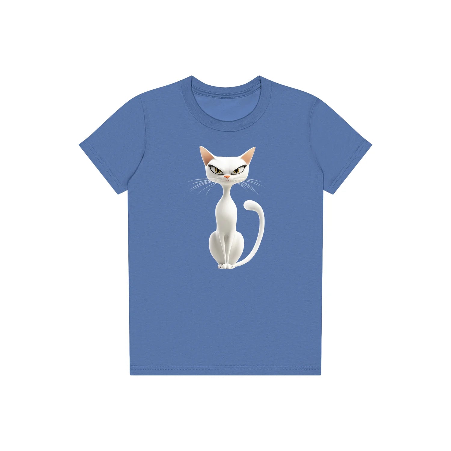 T-shirt Cat graphic 0053 - Columbia Blue