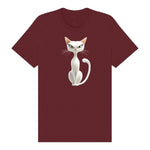 T-shirt Cat graphic 0053 - Maroon