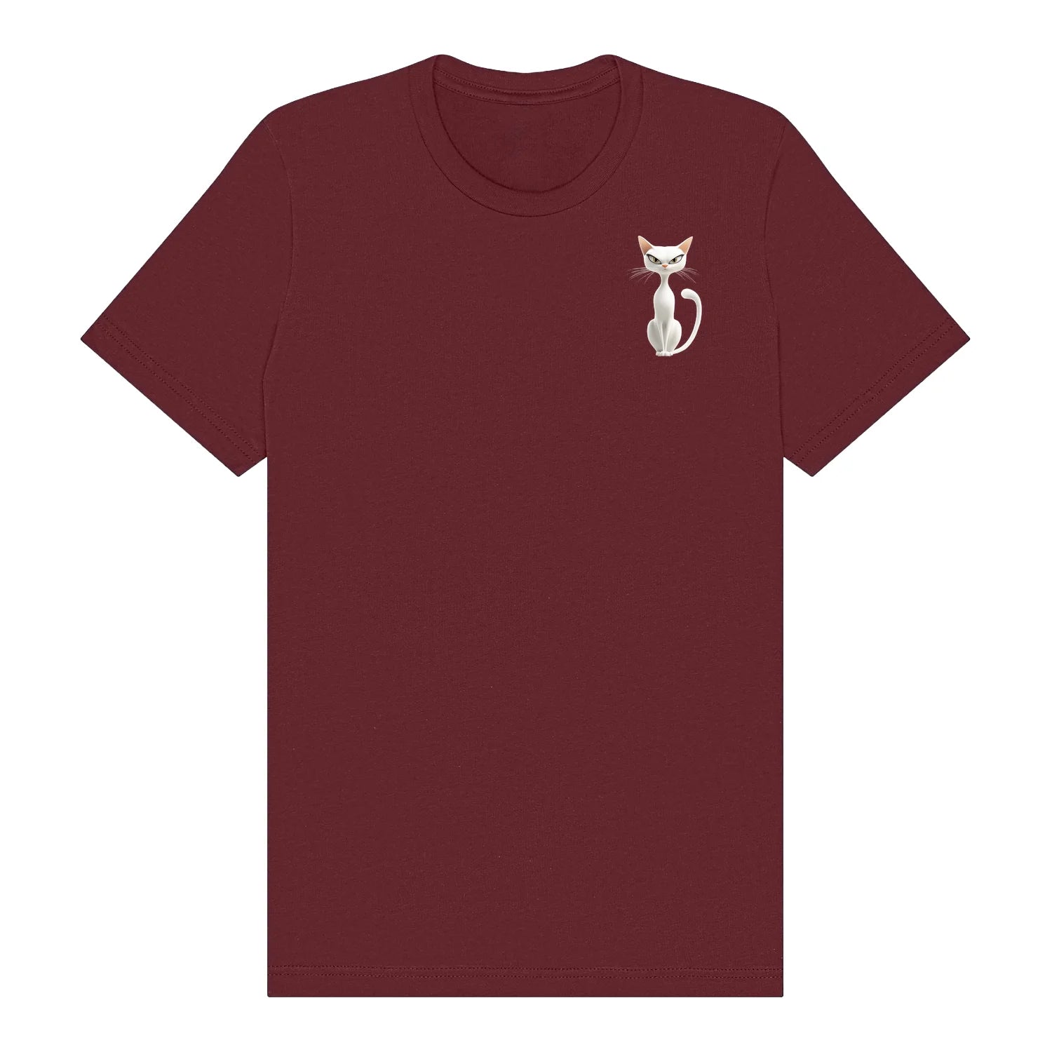 T-shirt Cat graphic 0053 - Maroon