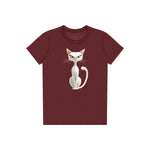 T-shirt Cat graphic 0053 - Maroon