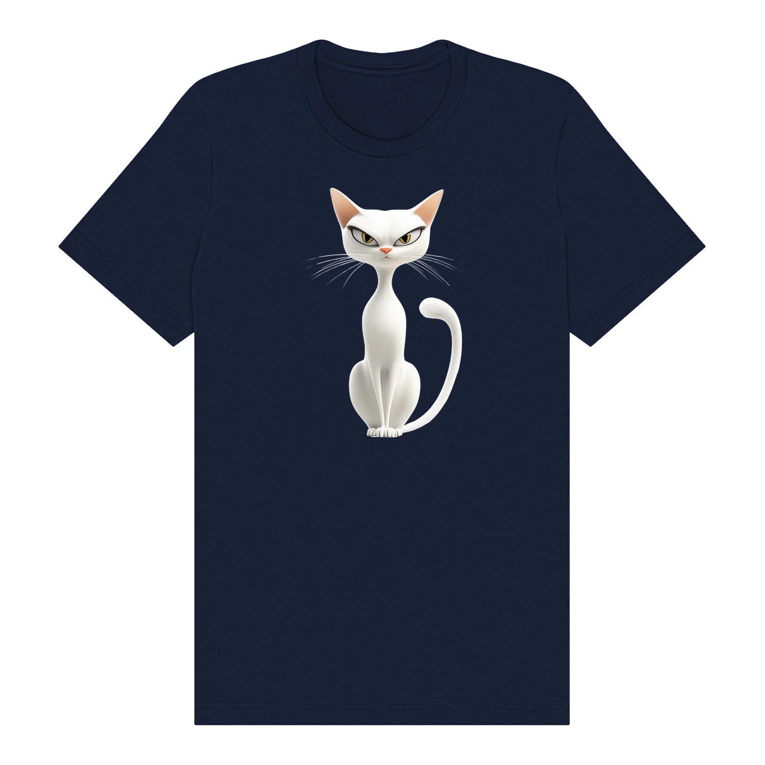 T-shirt Cat graphic 0053 - Navy