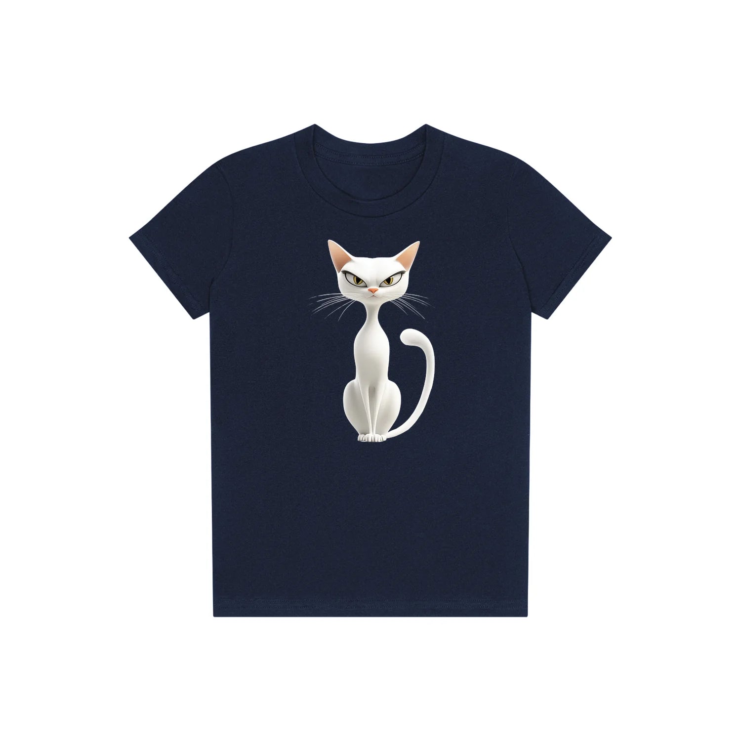 T-shirt Cat graphic 0053 - Navy