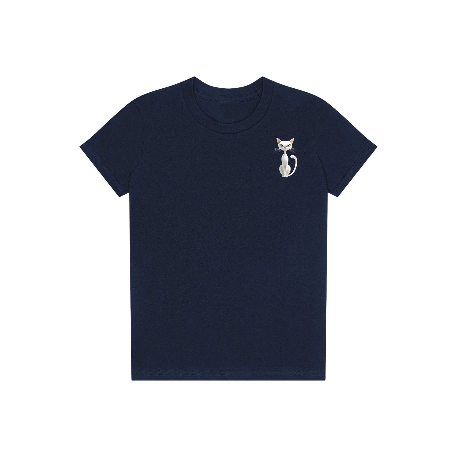 T-shirt Cat graphic 0053 - Navy