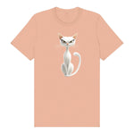 T-shirt Cat graphic 0053 - Peach