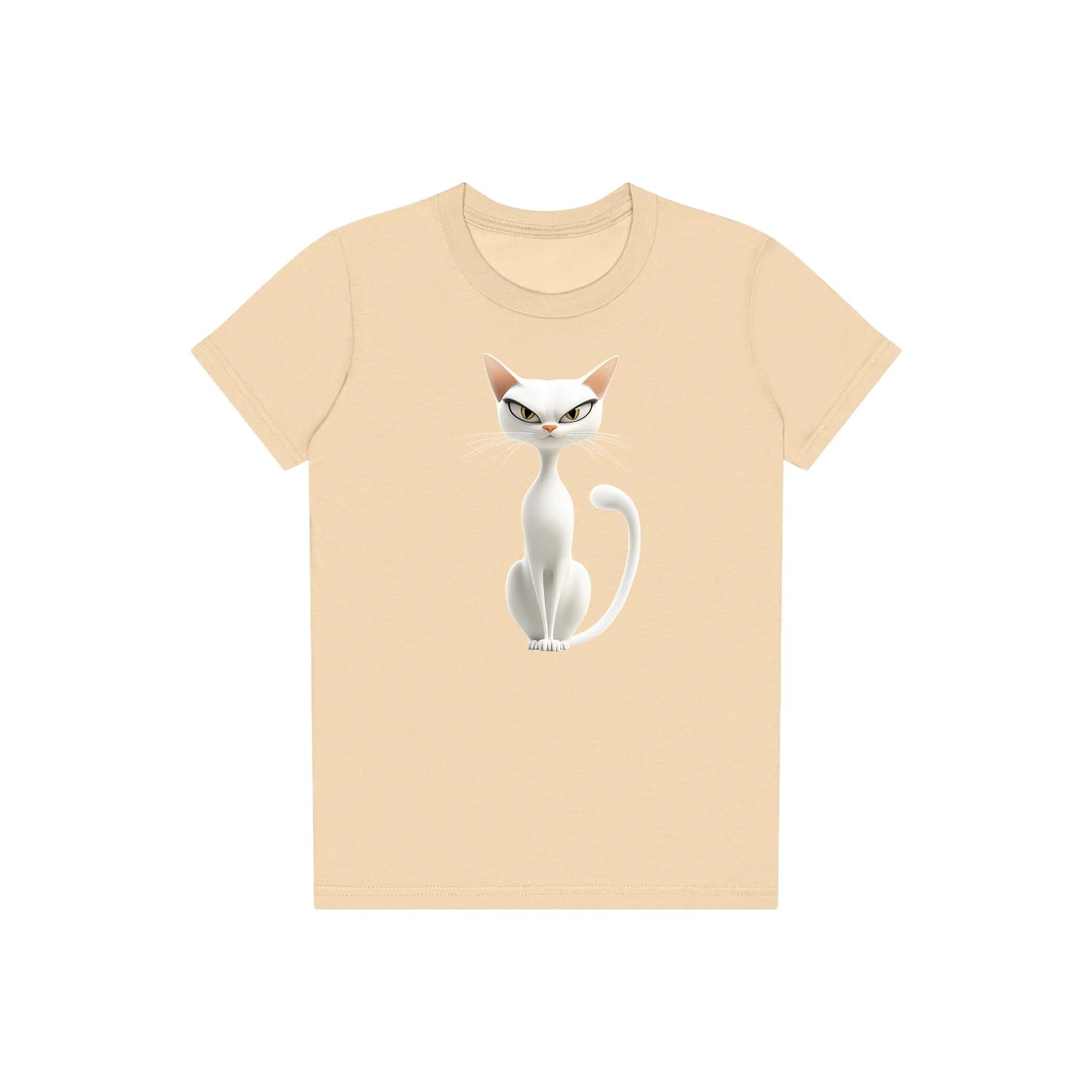 T-shirt Cat graphic 0053 - Soft Cream
