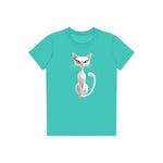 T-shirt Cat graphic 0053 - Teal