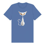T-shirt Cat graphic 0054 - Columbia Blue