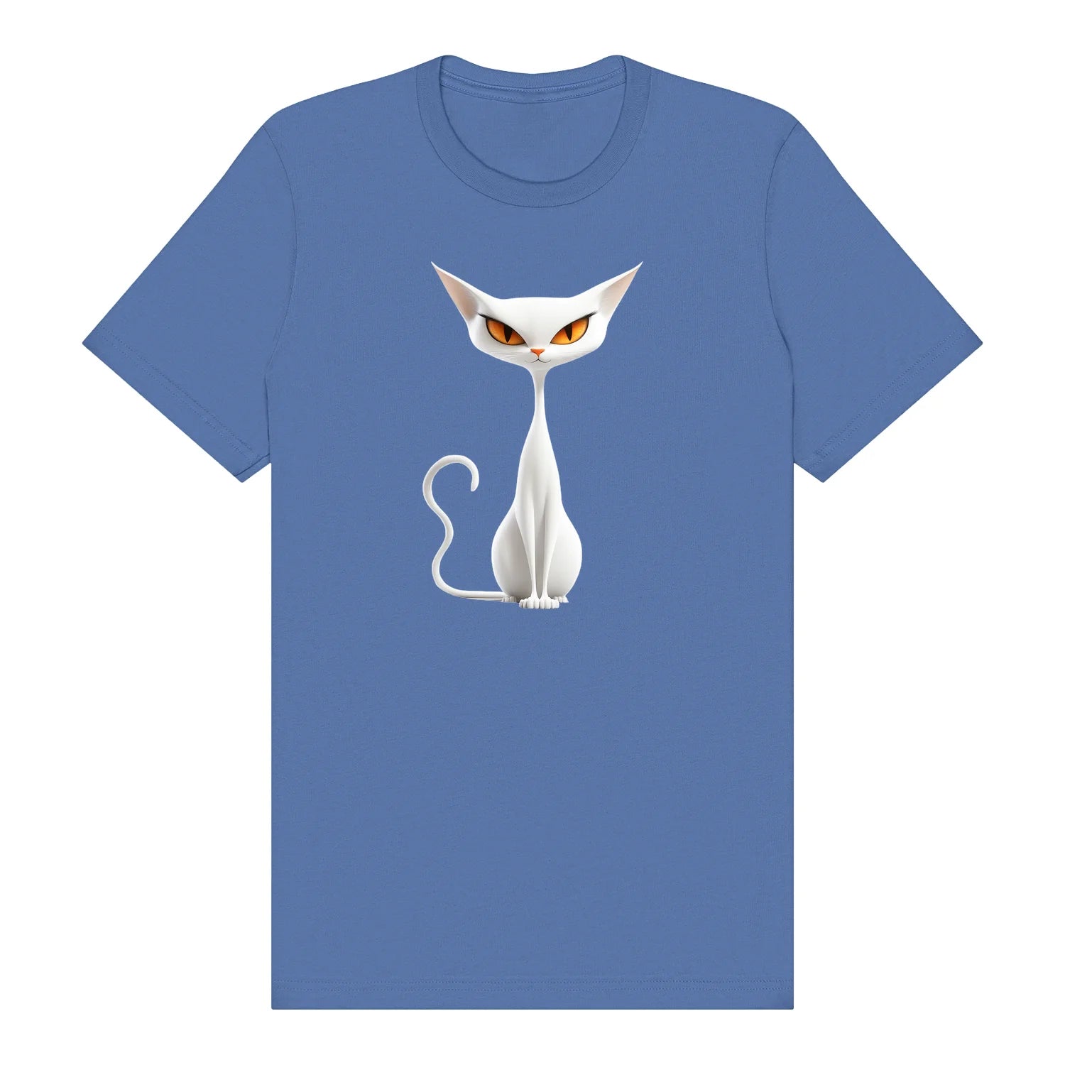 T-shirt Cat graphic 0054 - Columbia Blue