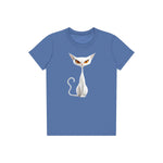 T-shirt Cat graphic 0054 - Columbia Blue