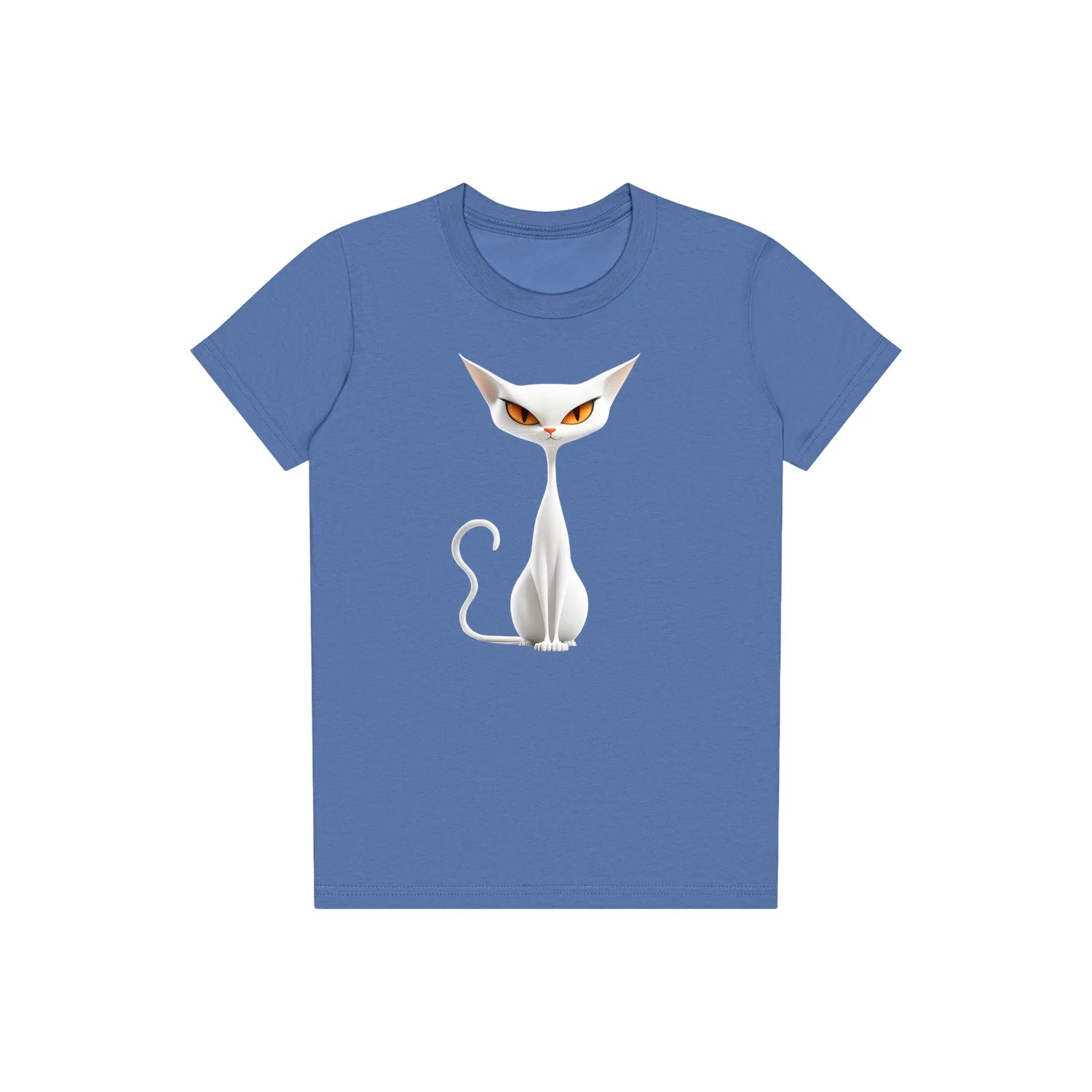 T-shirt Cat graphic 0054 - Columbia Blue