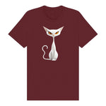 T-shirt Cat graphic 0054 - Maroon