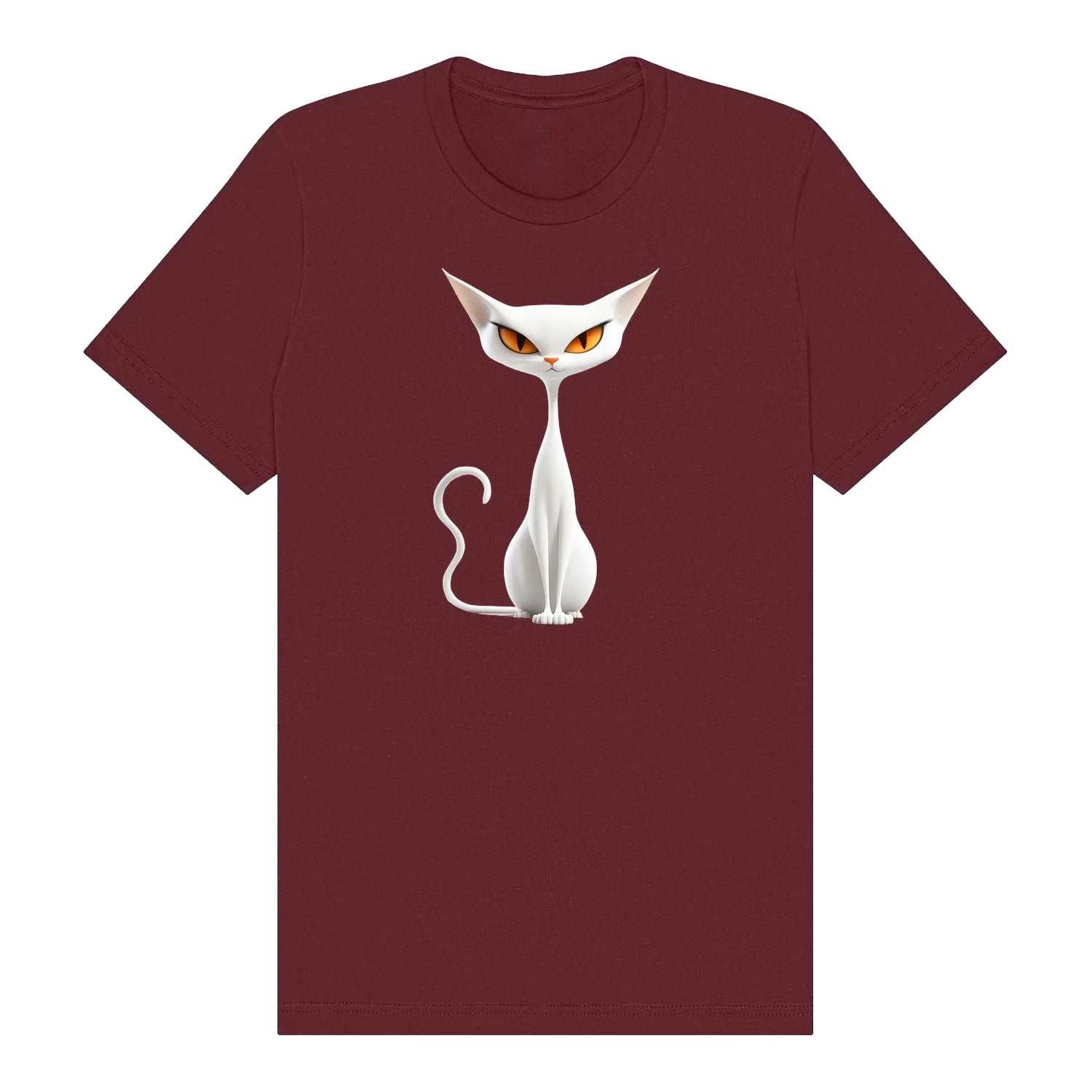T-shirt Cat graphic 0054 - Maroon