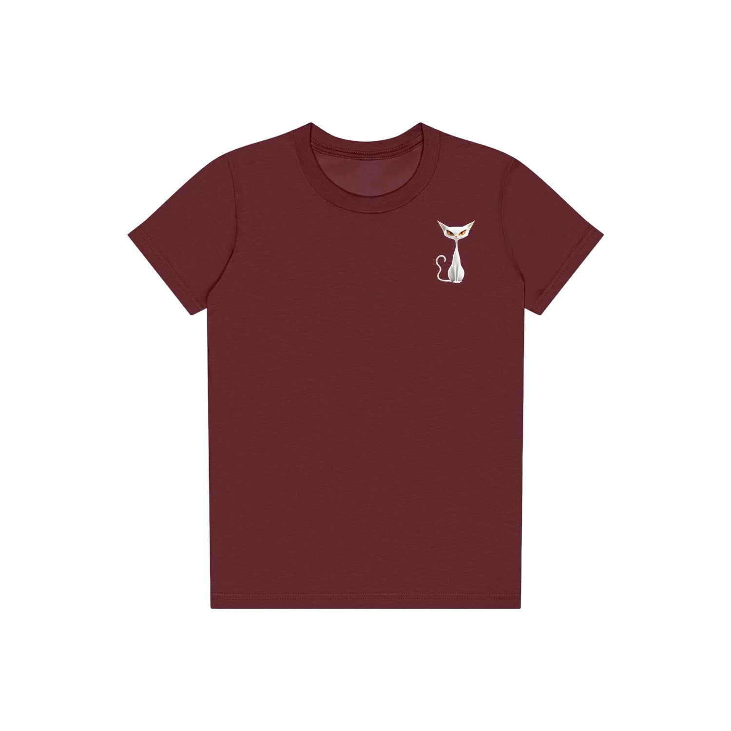 T-shirt Cat graphic 0054 - Maroon