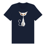 T-shirt Cat graphic 0054 - Navy