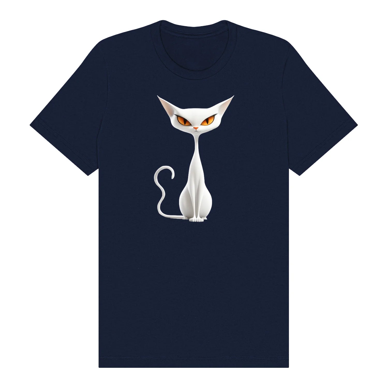 T-shirt Cat graphic 0054 - Navy