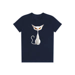 T-shirt Cat graphic 0054 - Navy
