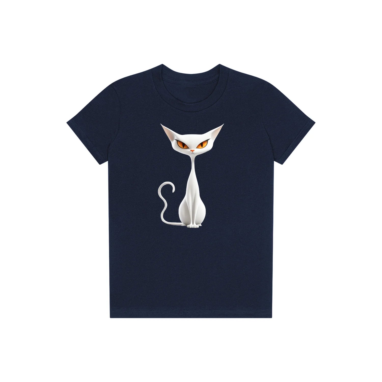 T-shirt Cat graphic 0054 - Navy