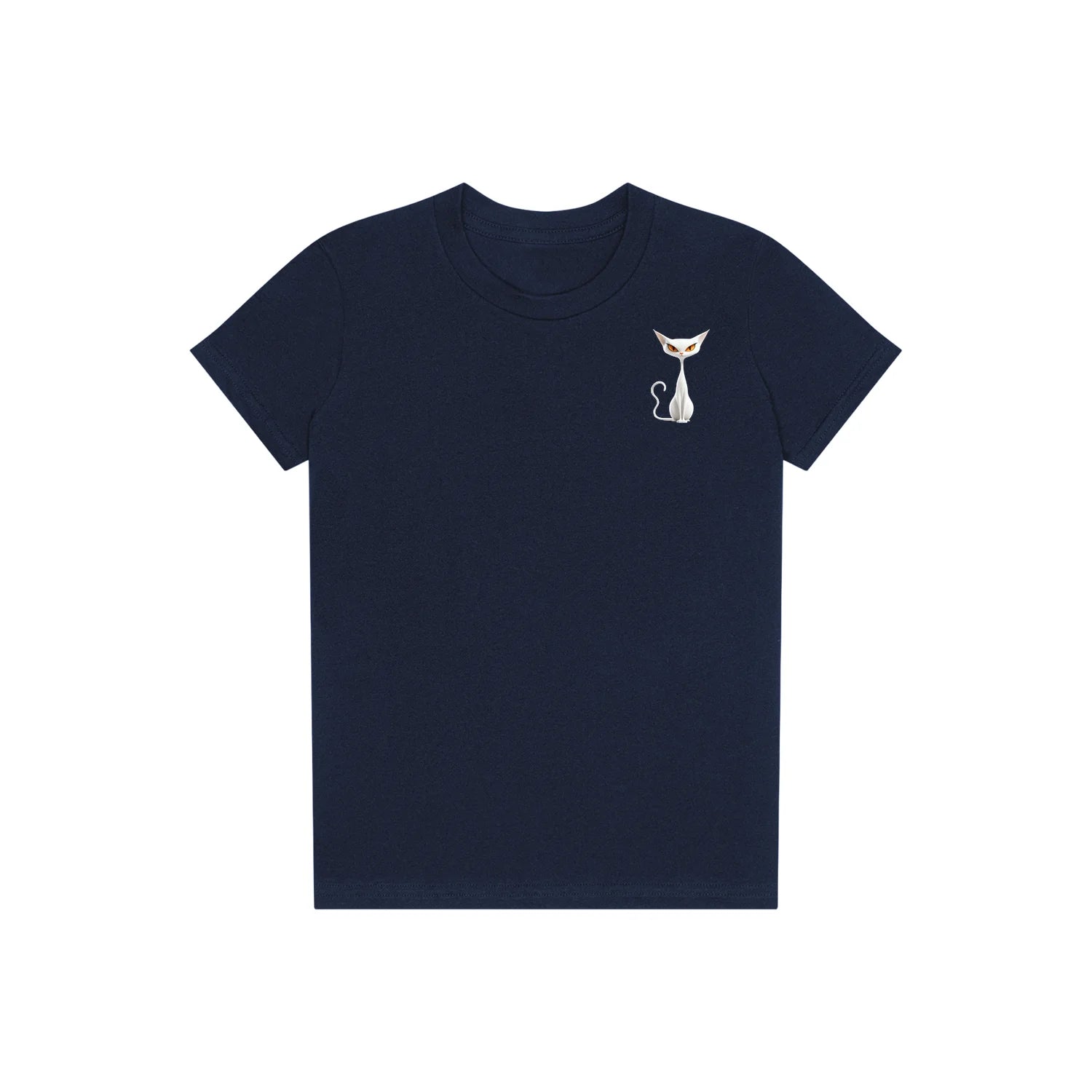 T-shirt Cat graphic 0054 - Navy