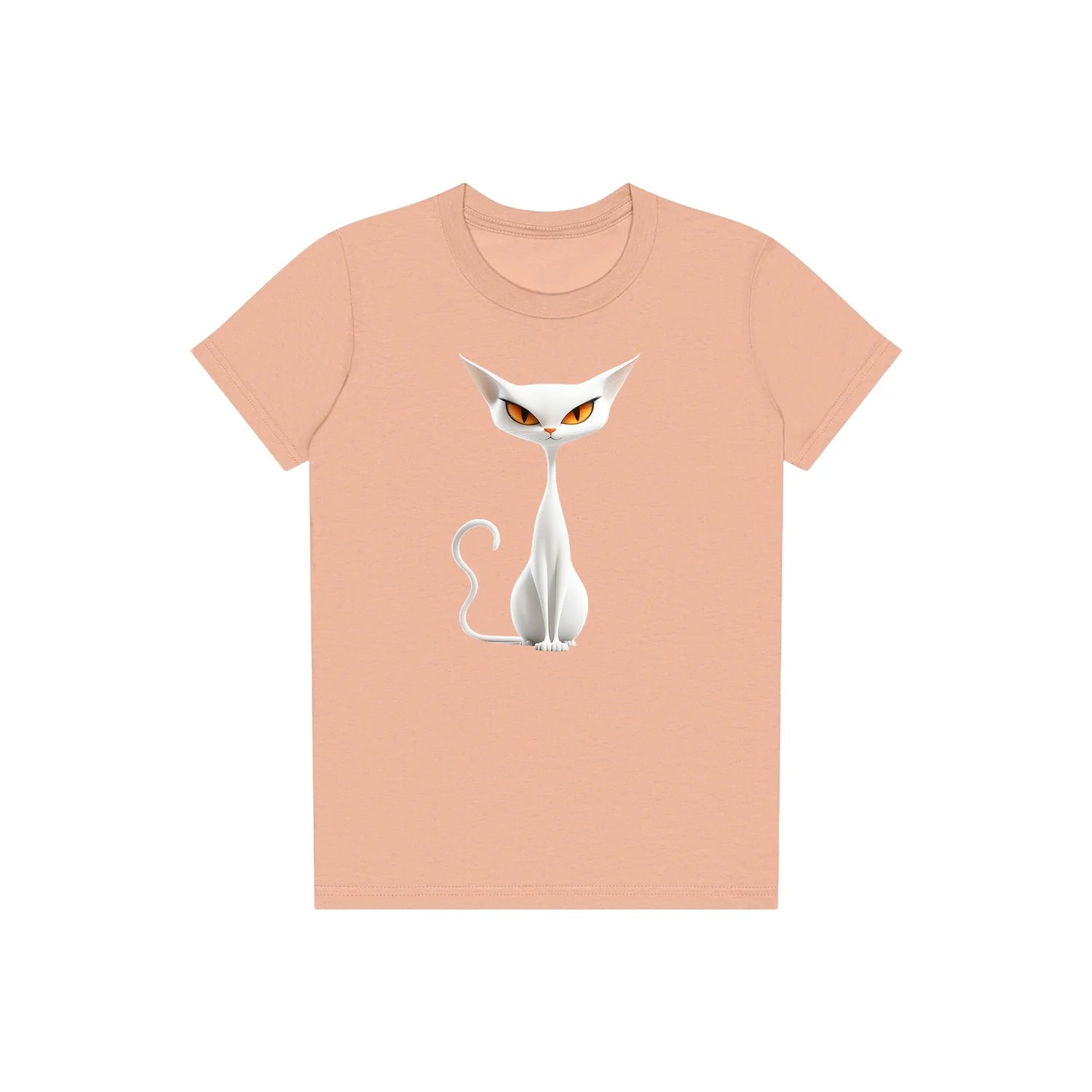T-shirt Cat graphic 0054 - Peach