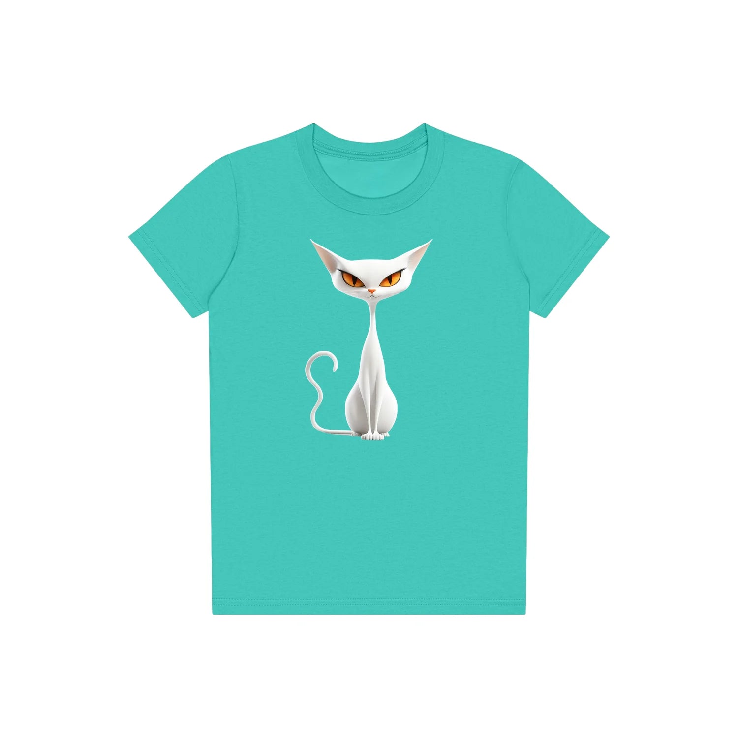 T-shirt Cat graphic 0054 - Teal