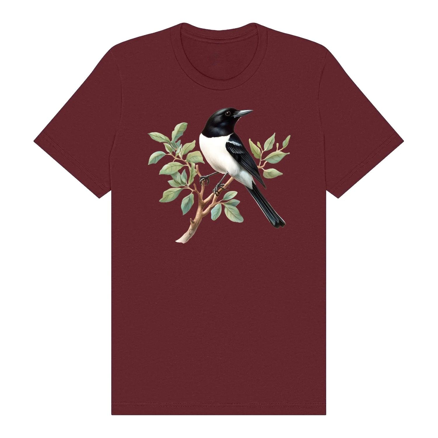 T-shirt common Bird graphic 0003 - Maroon