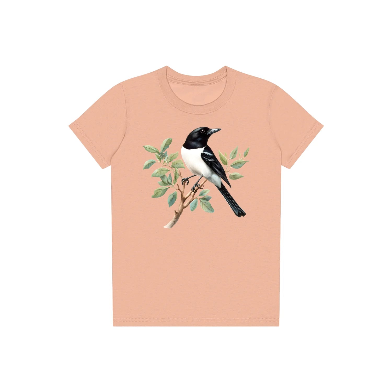T-shirt common Bird graphic 0003 - Peach