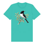 T-shirt common Bird graphic 0003 - Teal