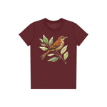 T-shirt common Bird graphic 0005 - Maroon
