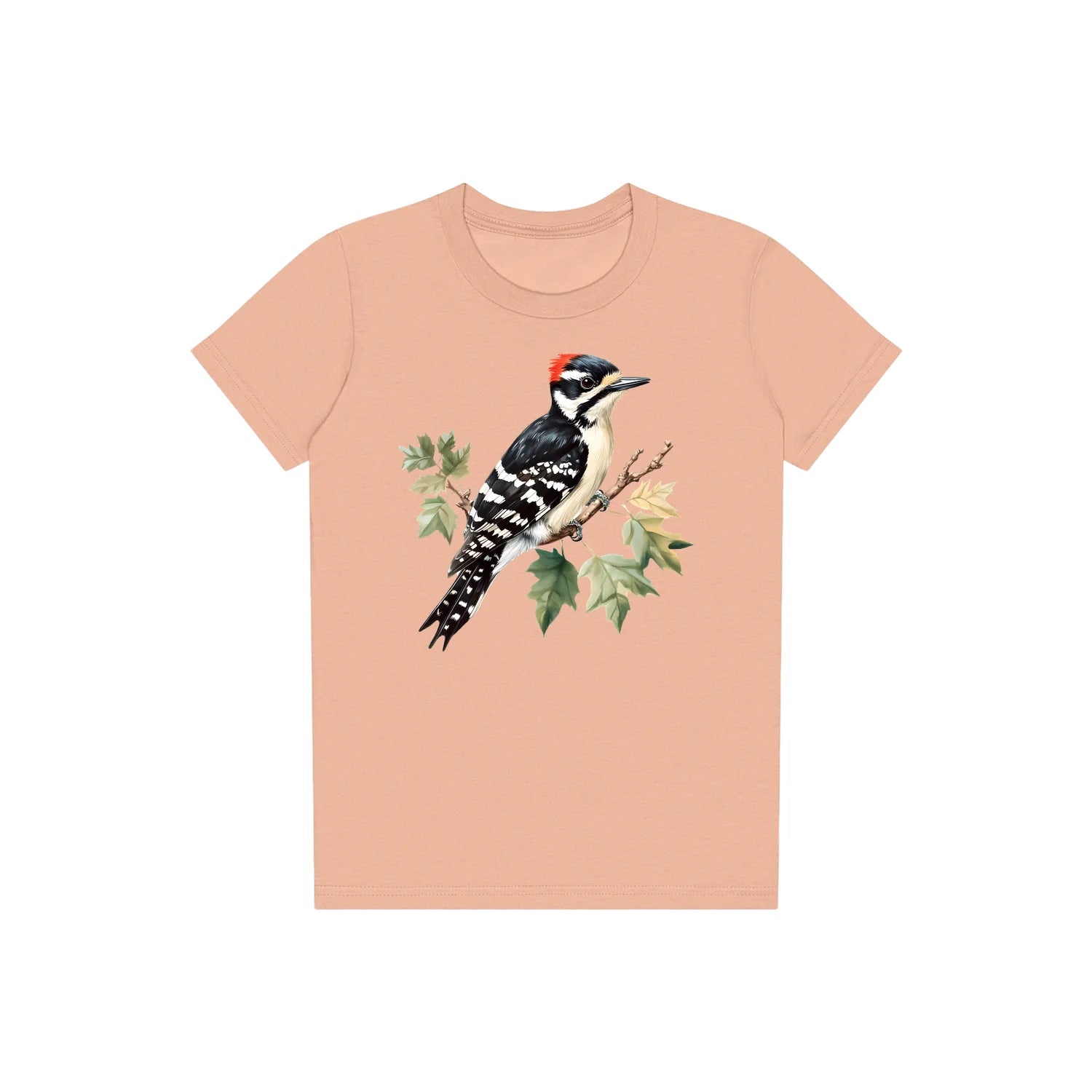 T-shirt common Bird graphic 0006 - Peach