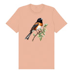 T-shirt common Bird graphic 0008 - Peach