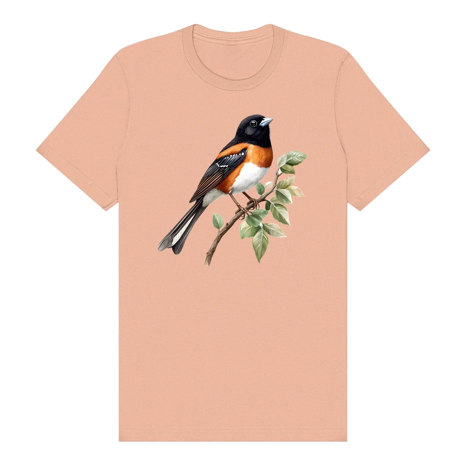 T-shirt common Bird graphic 0008 - Peach
