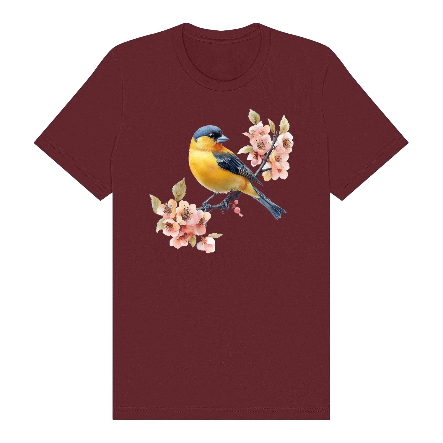 T-shirt common Bird graphic 0009 - Maroon