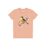 T-shirt common Bird graphic 0009 - Peach