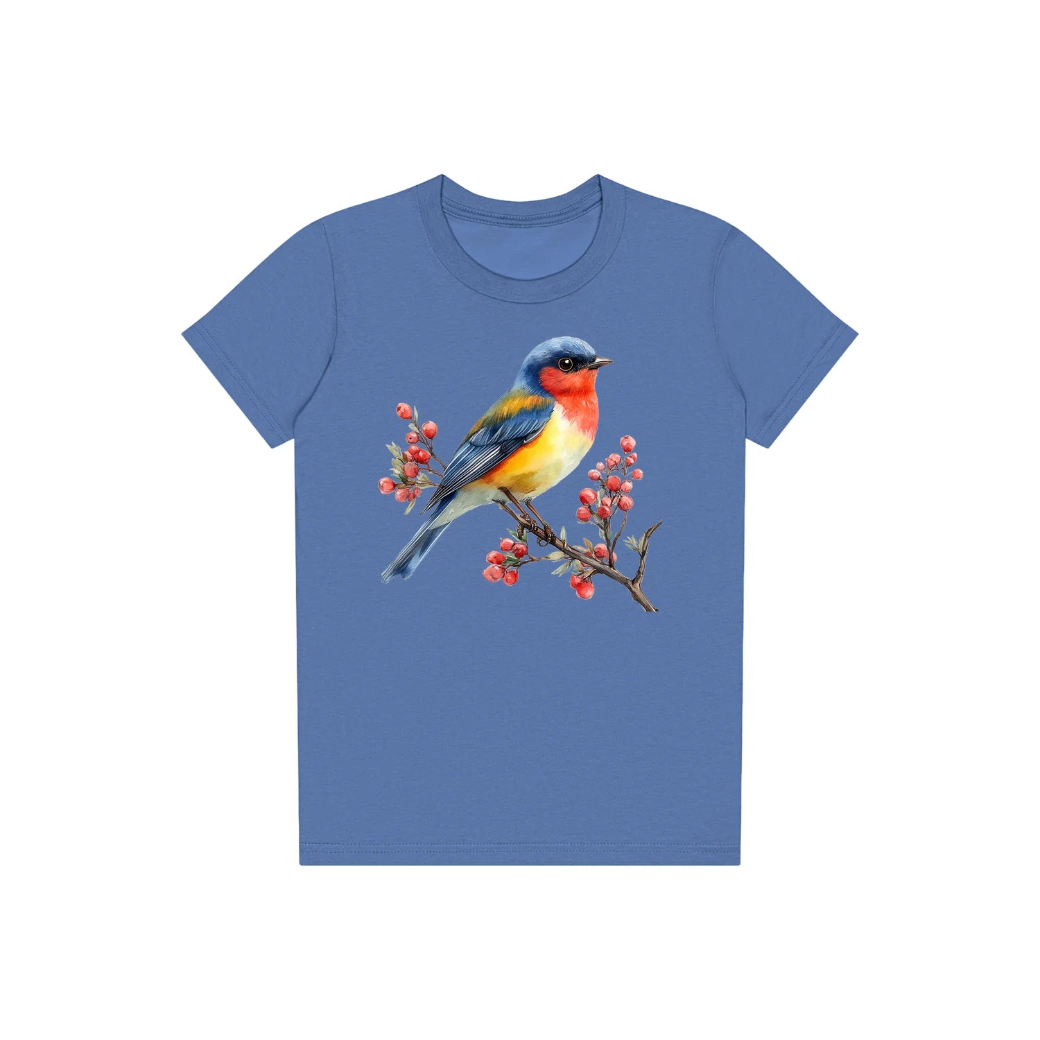 T-shirt common Bird graphic 0010 - Columbia Blue