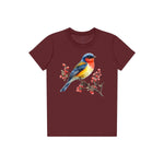 T-shirt common Bird graphic 0010 - Maroon