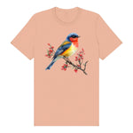 T-shirt common Bird graphic 0010 - Peach