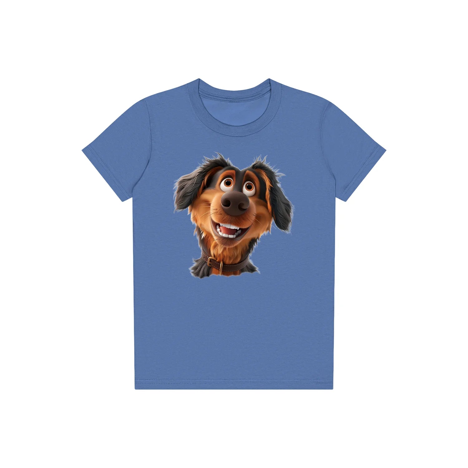 T-shirt Dog graphic 0001 - Columbia Blue
